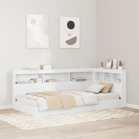 Berkfield Home Storage Headboard with Shelf with Headboard with Storage White 90 cm Melamine