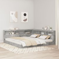 Berkfield Home Storage Headboard Concrete grey 200 cm Engineered wood