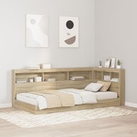 Berkfield Home Storage Headboard with Shelf Sonoma oak 75 cm Engineered wood in Brown