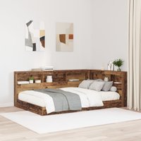 Berkfield Home Storage Headboard with Shelf Old wood 120 cm Engineered wood in Brown