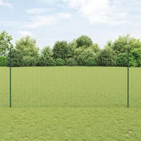 Berkfield Home Euro Fence with 5 U Posts Green 1.6x10 m Steel