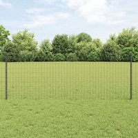 Berkfield Home Euro Fence with 11 U Posts Grey 0, 8x25 m Steel