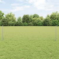 Berkfield Home Euro Fence with 5 U Posts Silver 0, 6x10 m Steel