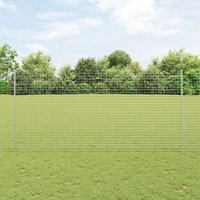 Berkfield Home Euro Fence with 10 U Posts Silver 1, 6x10 m Steel