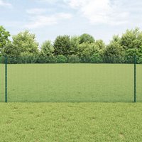 Berkfield Home Welded Wire Fence with 22 U Posts Green 0, 8x50 m Steel
