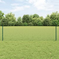 Berkfield Home Welded Wire Fence with 44 U Posts Green 0.5x100 m Steel