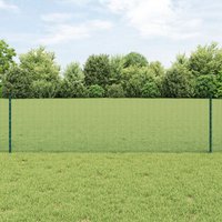 Berkfield Home Welded Wire Fence with 44 U Posts Green 0.6x100 m Steel