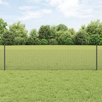 Berkfield Home Welded Wire Fence with 44 U Posts Grey 0.5x100 m Steel