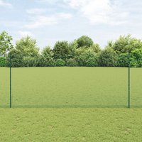 Berkfield Home Fence Posts 5 pcs U-Channel Green 140 cm Steel