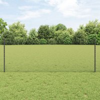 Berkfield Home Fence Posts 5 pcs U-Channel Grey 80 cm Steel