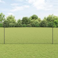 Berkfield Home Fence Posts 10 pcs U-Channel Grey 140 cm Steel