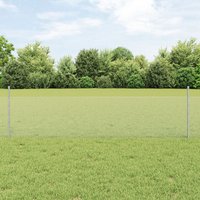 Berkfield Home Fence Posts 5 pcs U-Channel 60 cm Galvanised Steel in Silver