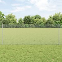 Berkfield Home Fence Posts 5 pcs U-Channel 80 cm Galvanised Steel in Silver