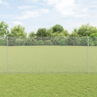 Berkfield Home Fence Posts 10 pcs U-Channel 140 cm Galvanised Steel in Silver