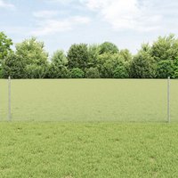 Berkfield Home Fence Posts 11 pcs U-Channel 60 cm Galvanised Steel in Silver