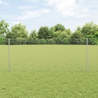 Berkfield Home Fence Posts 22 pcs U-Channel 120 cm Galvanised Steel in Silver