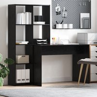 Berkfield Home with Shelf with Storage Black oak Engineered wood