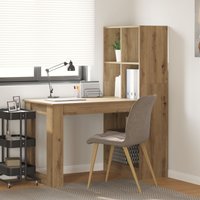 Berkfield Home with Shelf with Storage Artisan oak 122 x 67 x 145 cm in Brown