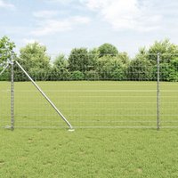 Berkfield Home Euro Fence with 13 Spike Posts 1.2x25 m Galvanised Steel in Silver