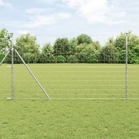 Berkfield Home Field Fence 1.4x50 m Galvanised Steel in Silver
