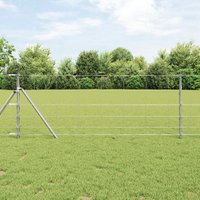 Berkfield Home Field Fence 0.8x100 m Galvanised Steel in Silver
