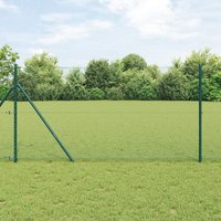 Berkfield Home Hexagon Fence Green 1.2x10 m Steel