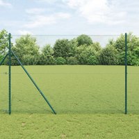 Berkfield Home Hexagon Fence Green 1.6x10 m Steel