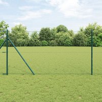 Berkfield Home Fencing Set Set of 2 Green Metal 25 x 1.2 m Durable