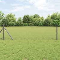 Berkfield Home Hexagon Fence Grey 0.4x10 m Steel