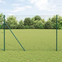 Berkfield Home Hexagon Fence Grey 1, 5x50 m Steel in Green