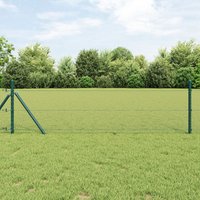 Berkfield Home Hexagon Fence Grey 0.8x100 m Steel in Green