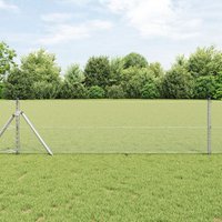 Berkfield Home Hexagon Fence 0, 6x10 m Galvanised Steel in Silver