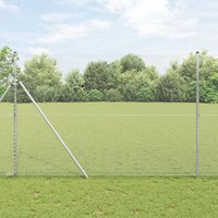 Berkfield Home Hexagon Fence 1.6x50 m Galvanised Steel in Silver