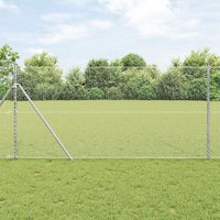 Berkfield Home Hexagon Fence 1.2x100 m Galvanized Steel in Silver