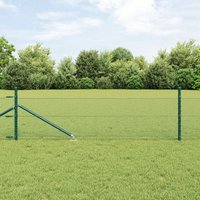 Berkfield Home Fencing Set Set of 2 Forest green Plastic coated metal 25 x 0.5 m