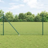 Berkfield Home Fencing Set Set of 2 Green Metal, Plastic 25 x 1.2 m Durable