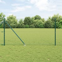 Berkfield Home Fencing Set Set of 2 Green Steel, PVC 25 x 1.2 m Durable