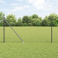 Berkfield Home Hexagon Fence Grey 1x100 m Steel in Black