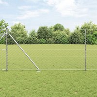 Berkfield Home Fencing Set Set of 2 Galvanised steel 25 x 1 m Expandable in Silver