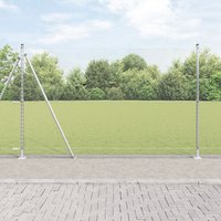 Berkfield Home Fencing Set Set of 2 Galvanised steel 25 x 1.5 m Durable in Silver