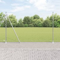 Berkfield Home Fencing Set Set of 2 Galvanised steel 25 x 1.5 m Durable in Silver