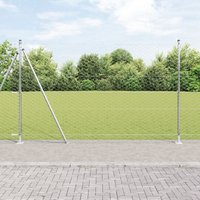 Berkfield Home Hexagon Fence 1.6 x 100 m Galvanised Steel in Silver