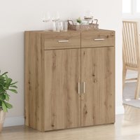 Berkfield Home Storage Cabinet Artisan Oak 80x42.5x93.5 cm Engineered Wood in Brown