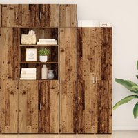 Berkfield Home Slim Storage Cabinet Old Wood 30x42.5x225 cm Engineered Wood in Brown