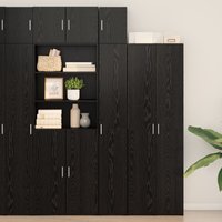 Slim Storage Cabinet Oak 30x42.5x225 cm Engineered Wood
