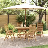 Berkfield Home Garden Chairs Foldable 4 pcs Solid Wood Teak in Brown
