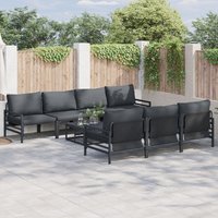Berkfield Home Garden Sofa Set 8 pcs Anthracite 70 x 70.5 x 31.5 cm