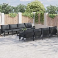 Berkfield Home Garden Sofa Set 9 pcs Anthracite 70 x 70.5 x 31.5 cm