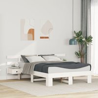 Berkfield Home White 135 x 190 cm Solid pine wood & Solid pine wood