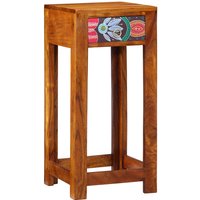 Berkfield Home Telephone Stand 35x35x75 cm Solid Wood Acacia in Brown | Size: 35 x 35 x 75 cm